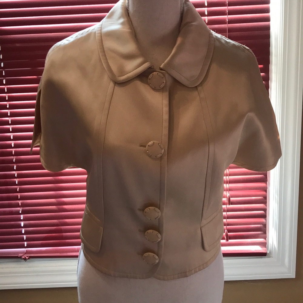 Dolce & Gabbana gold satin cropped jacked size 8